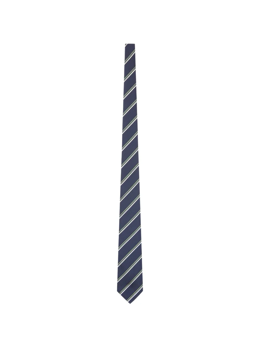 Kiton diagonal-stripe silk tie · One Size