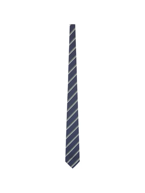 Kiton cravate en soie à rayures diagonales