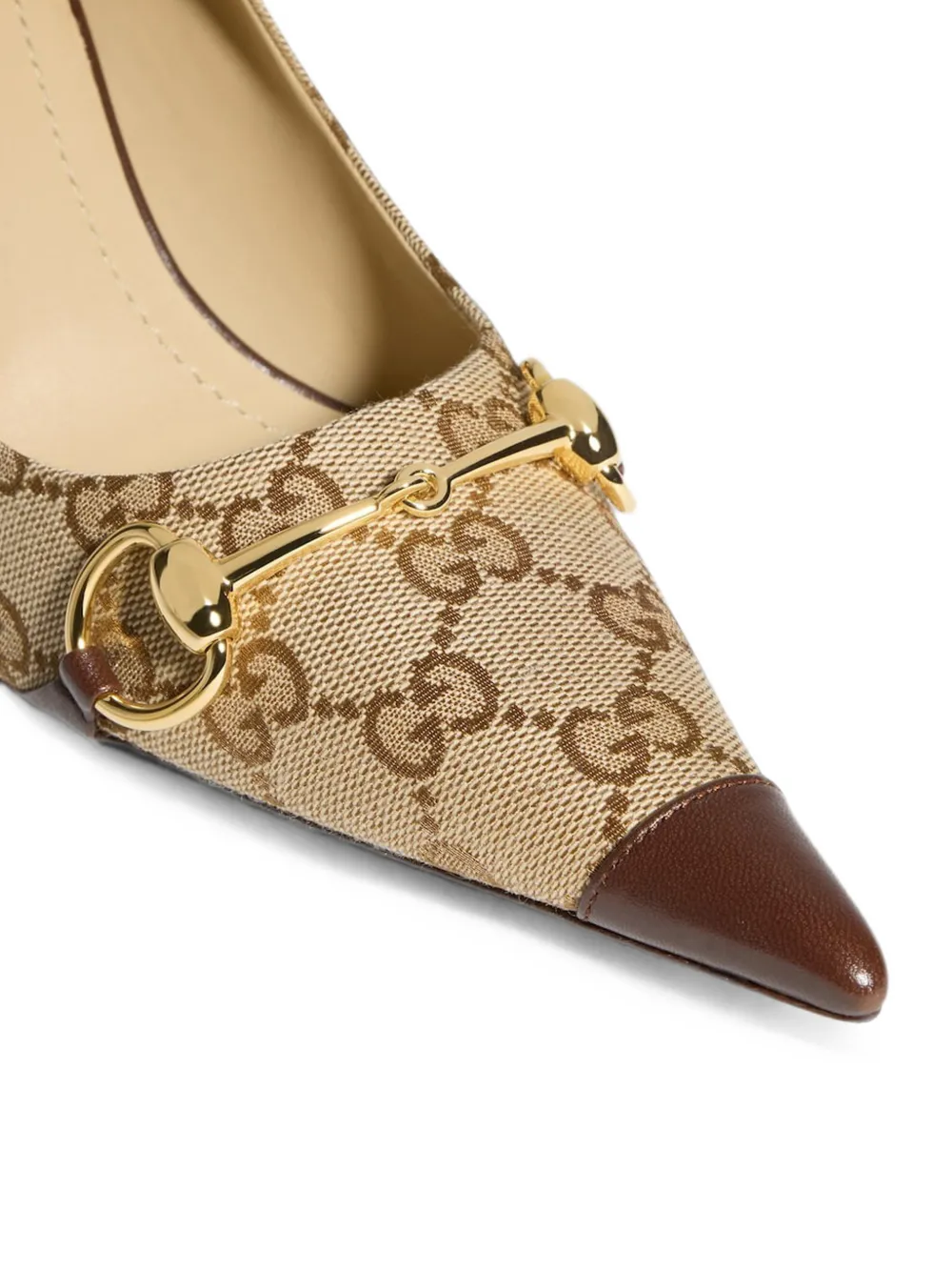 Gucci Donna Horsebit GG-Supreme pumps Beige