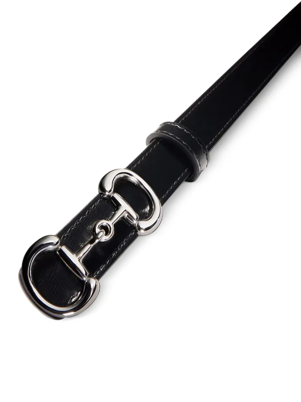 Gucci Horsebit slim-fit riem Zwart