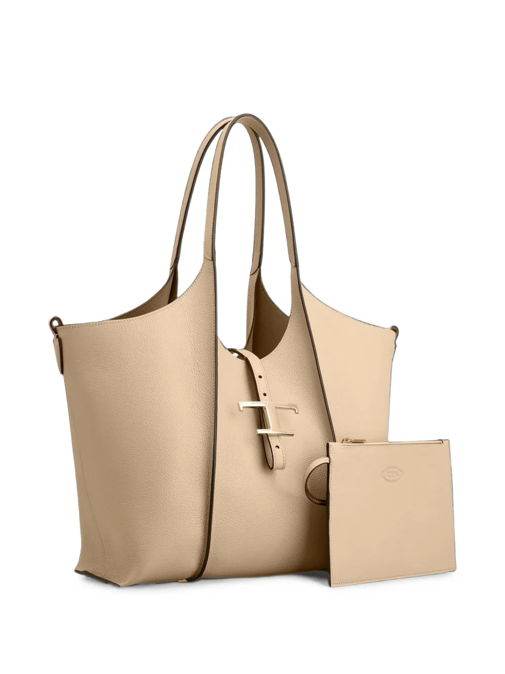 Tod's T Timeless leren shopper Beige