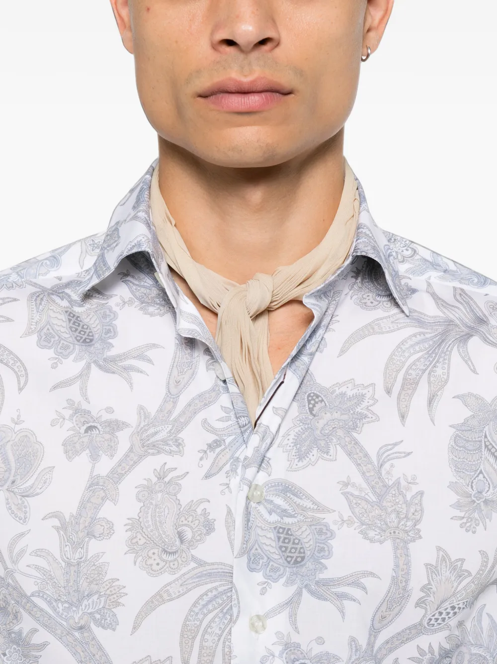 ETRO Overhemd met bloemenprint Wit