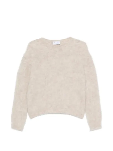 AROVESCIO brushed crew-neck sweater