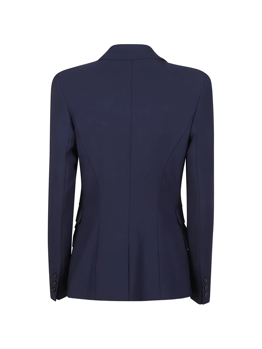Elisabetta Franchi single-breasted peaked-lapel blazer Blauw