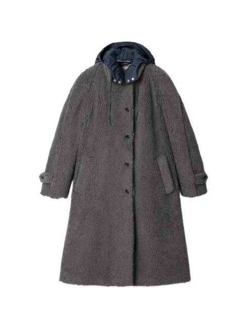 Miu Miu single-breasted fleece coat