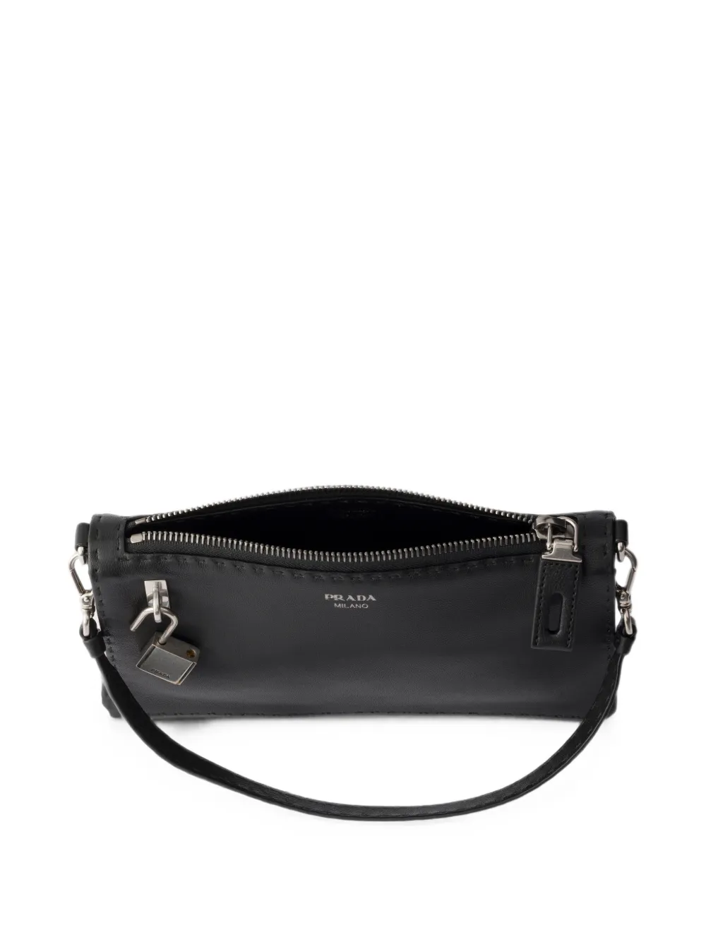 Prada Buidel van nappaleer Zwart