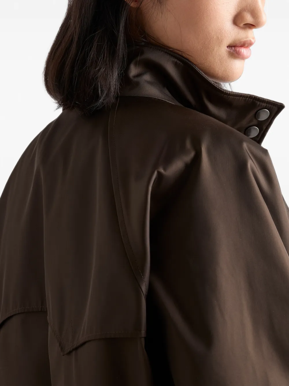 Prada Re-Nylon bomberjack met logoplakkaat Bruin