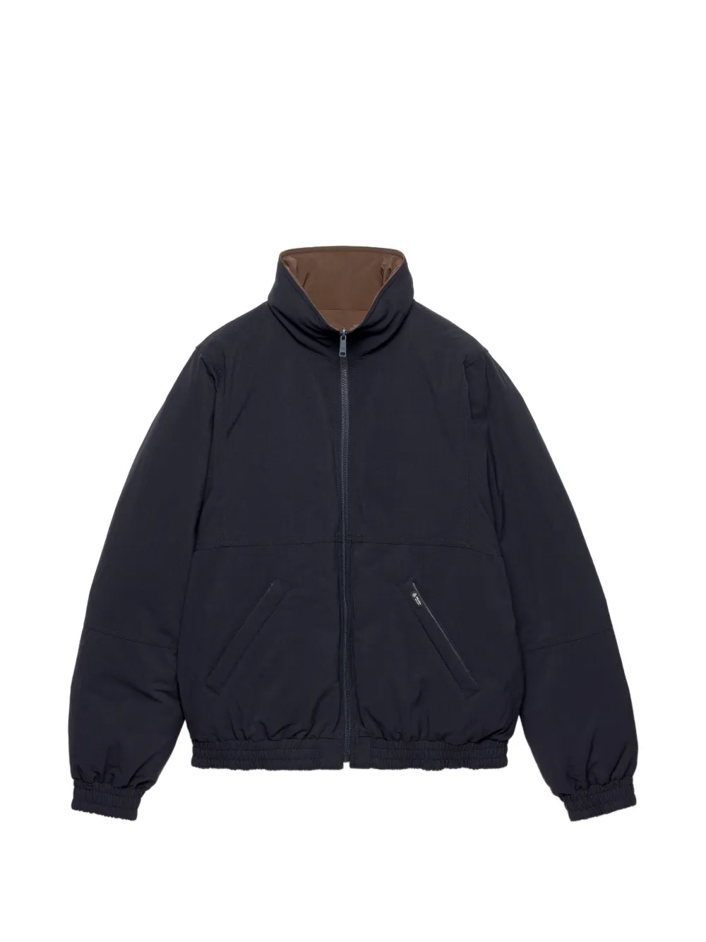 Prada Reversible Re-nylon Down Jacket In Blue