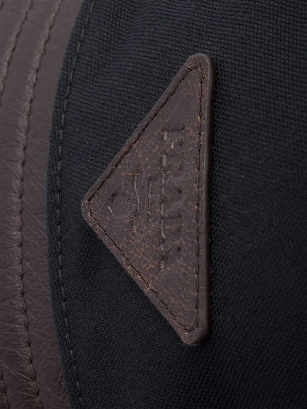 Prada Technische katoenen en leren vissershoed Zwart