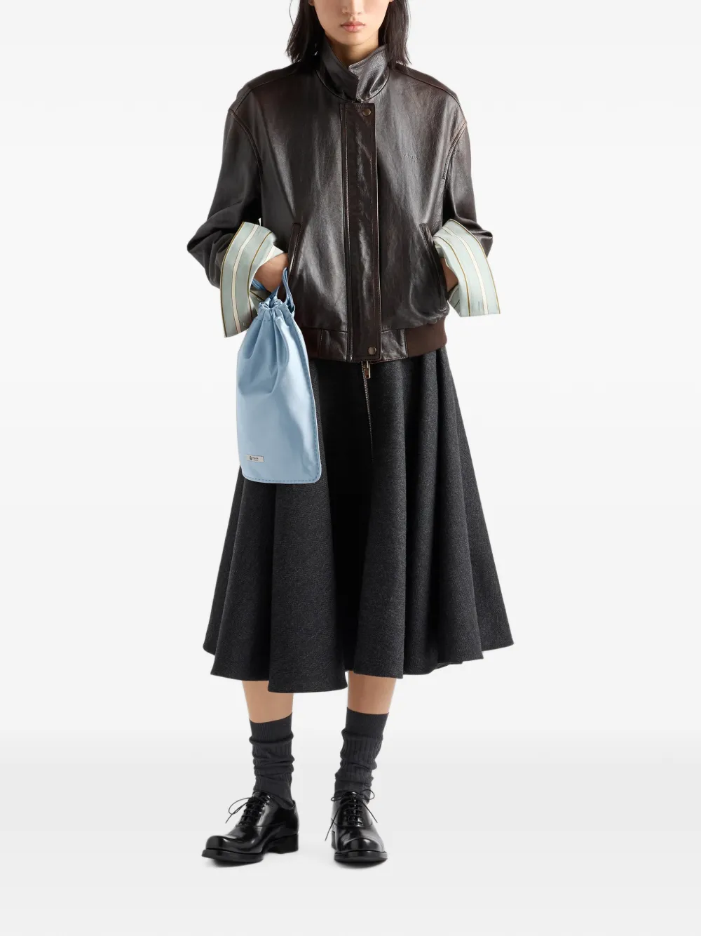 Prada Jack van nappa leer Bruin