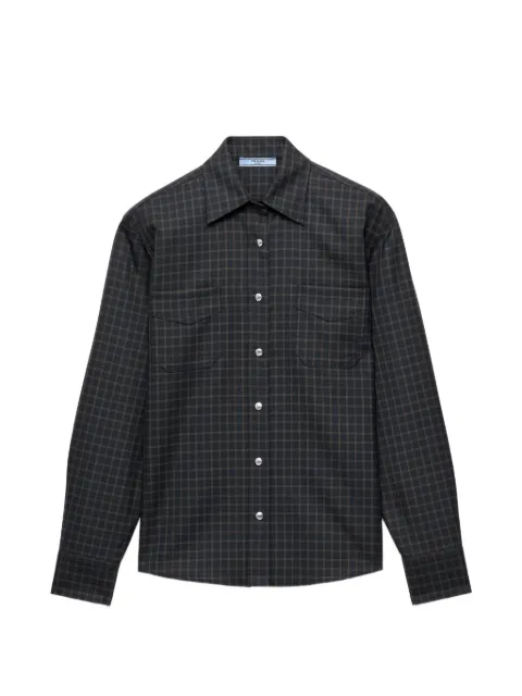 Prada checked wool shirt