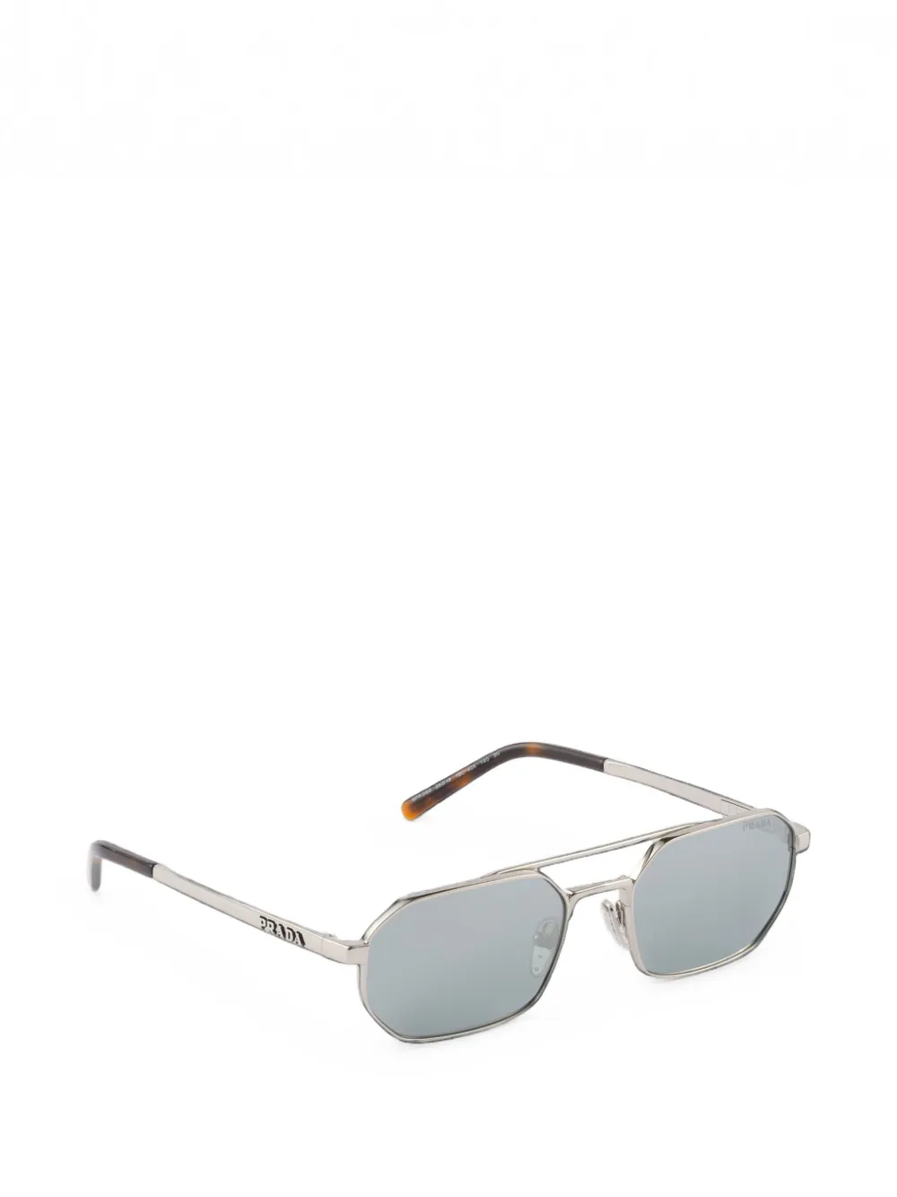 Prada Eyewear Zonnebril met logo Zilver