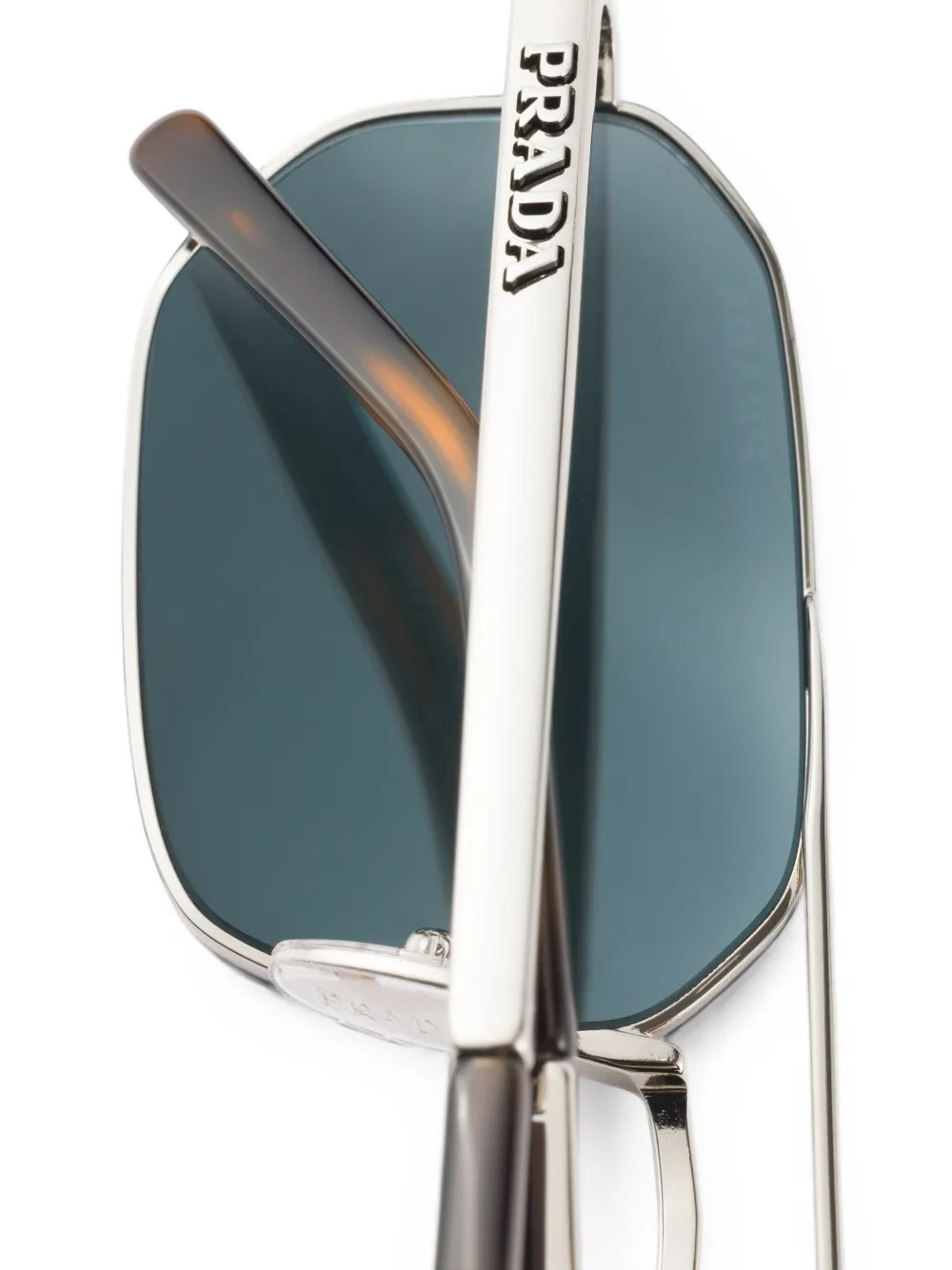 Prada Eyewear Zonnebril met logo Zilver