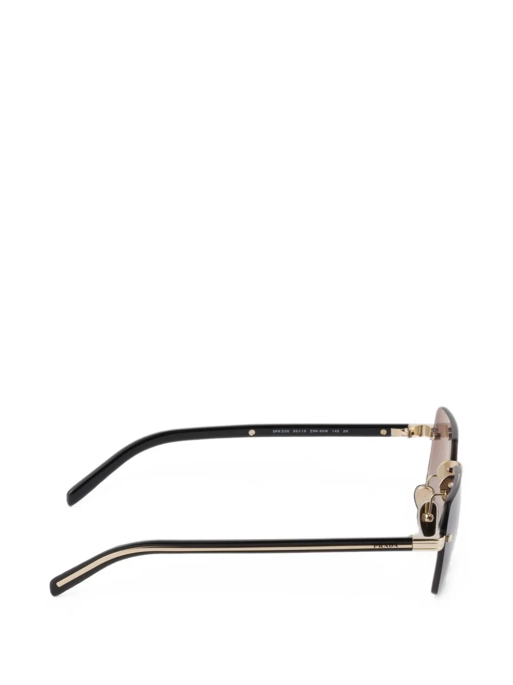 Prada Eyewear Zonnebril met het iconische metalen plakkaat Goud