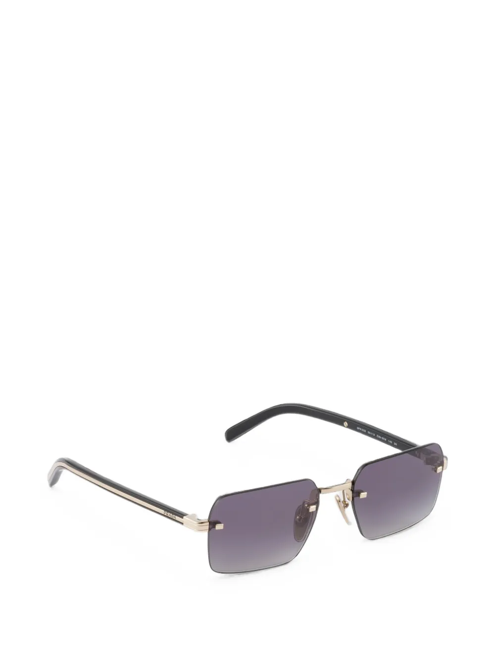 Prada Eyewear Zonnebril met het iconische metalen plakkaat Goud