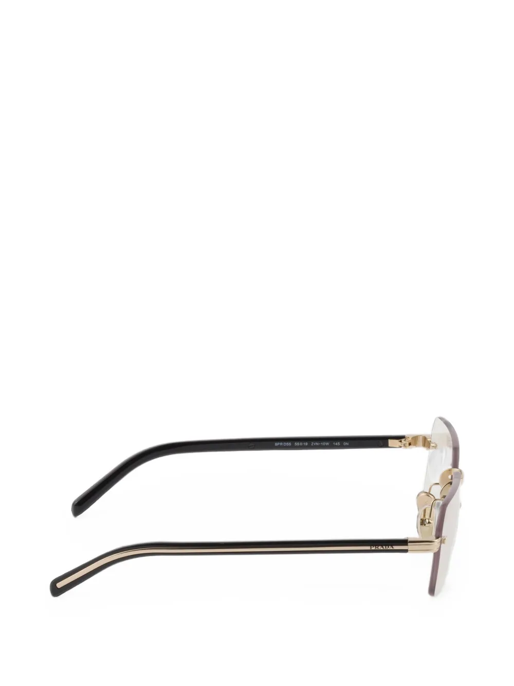 Prada Eyewear Zonnebril met het iconische metalen plakkaat Goud