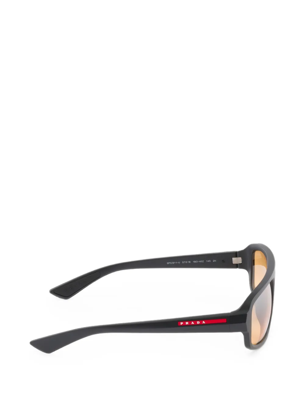 Prada Eyewear Linea Rossa zonnebril Zwart