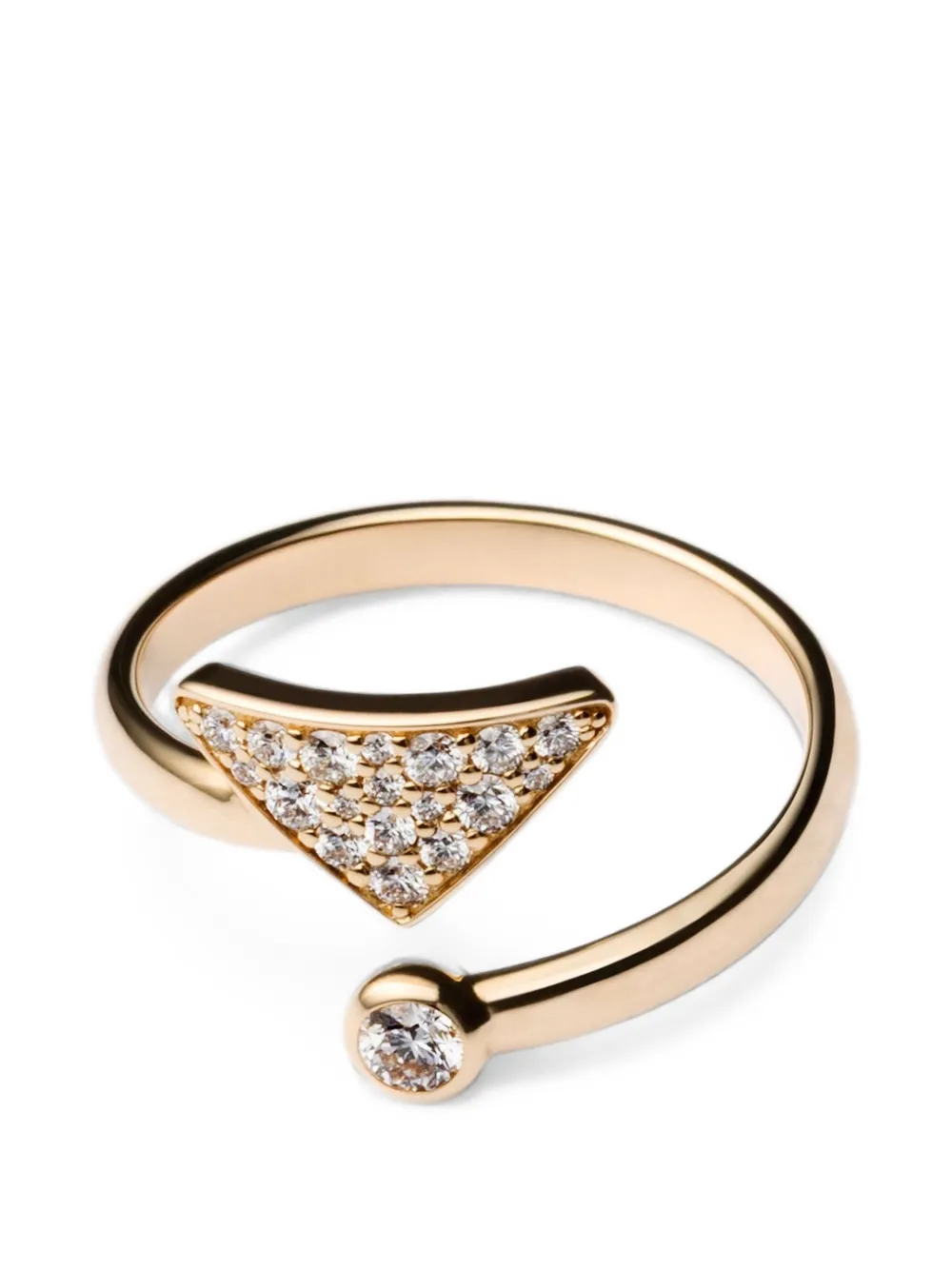 Prada Eternal Gold contrarié ring in yellow gold with diamonds - Oro