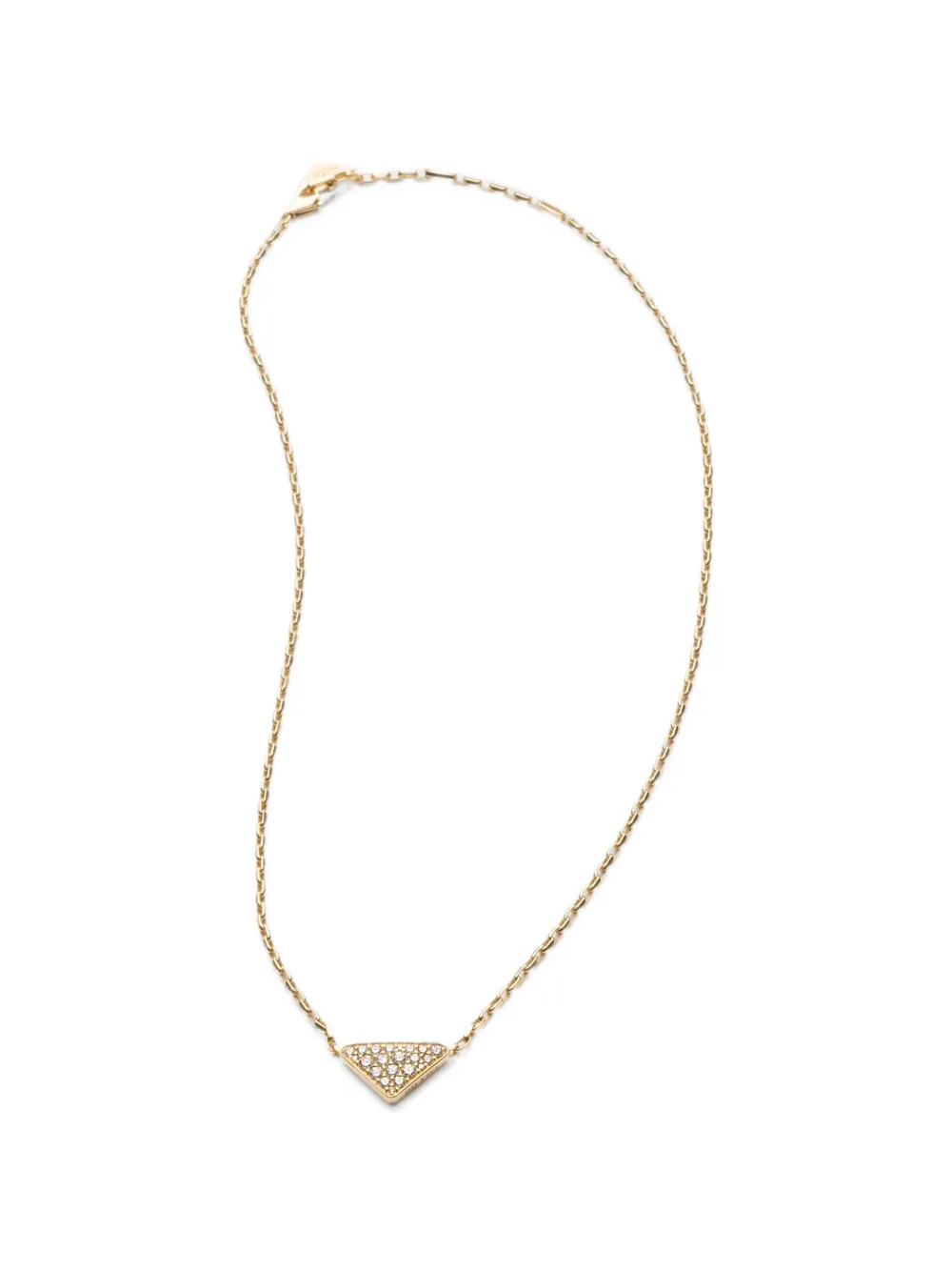 Prada Eternal Gold Eternal diamonds mini triangle pendant necklace - Oro