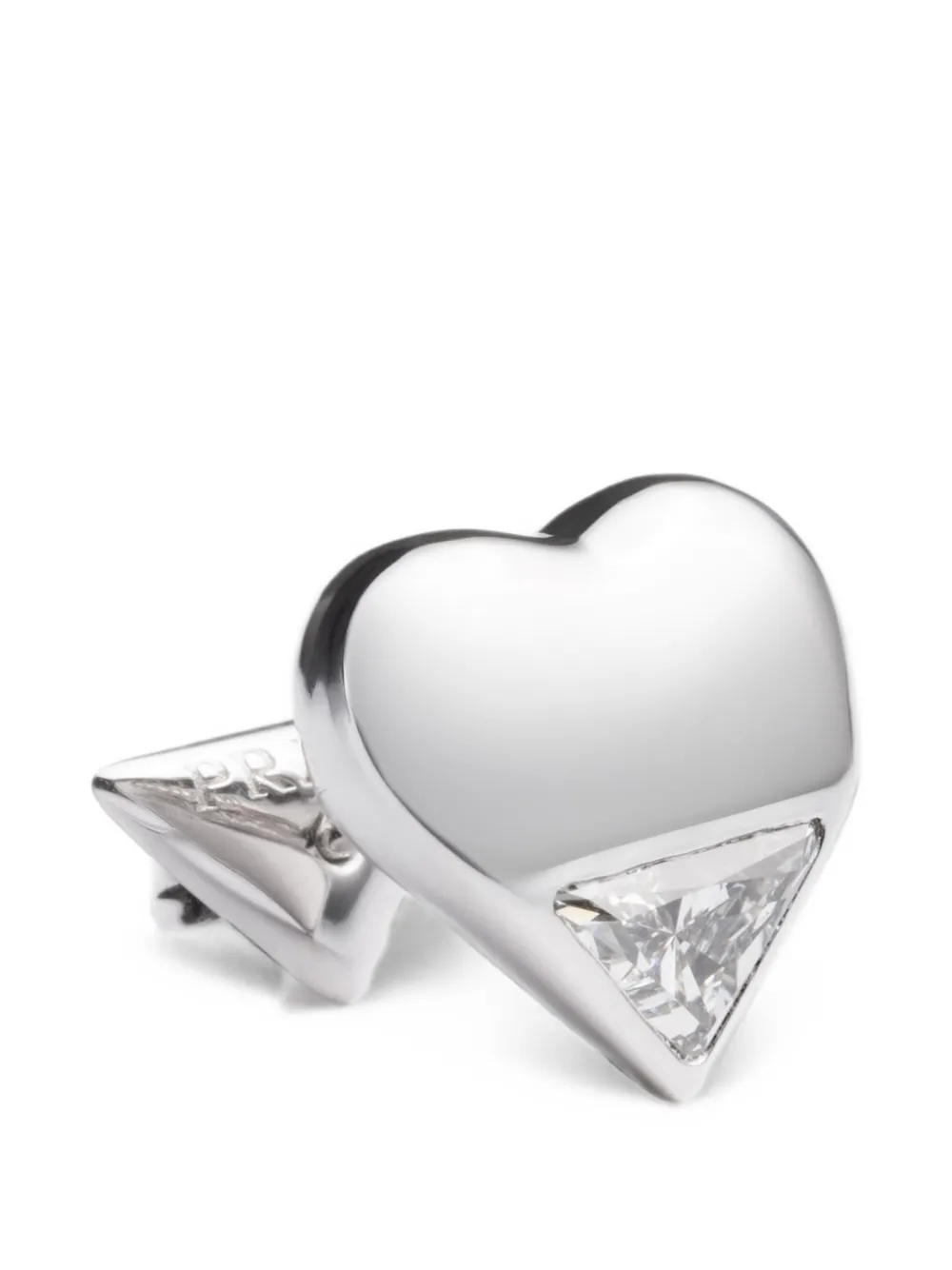 Prada Orecchino Eternal Gold Nano Heart con diamanti da laboratorio - Argento
