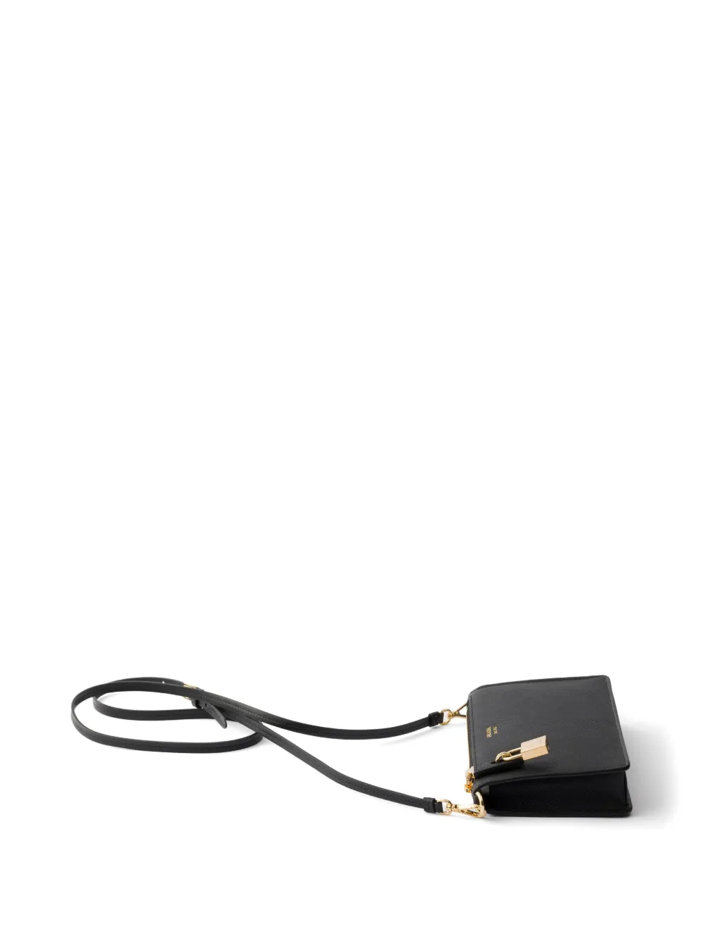 Prada Saffiano leren smartphone buidel Zwart