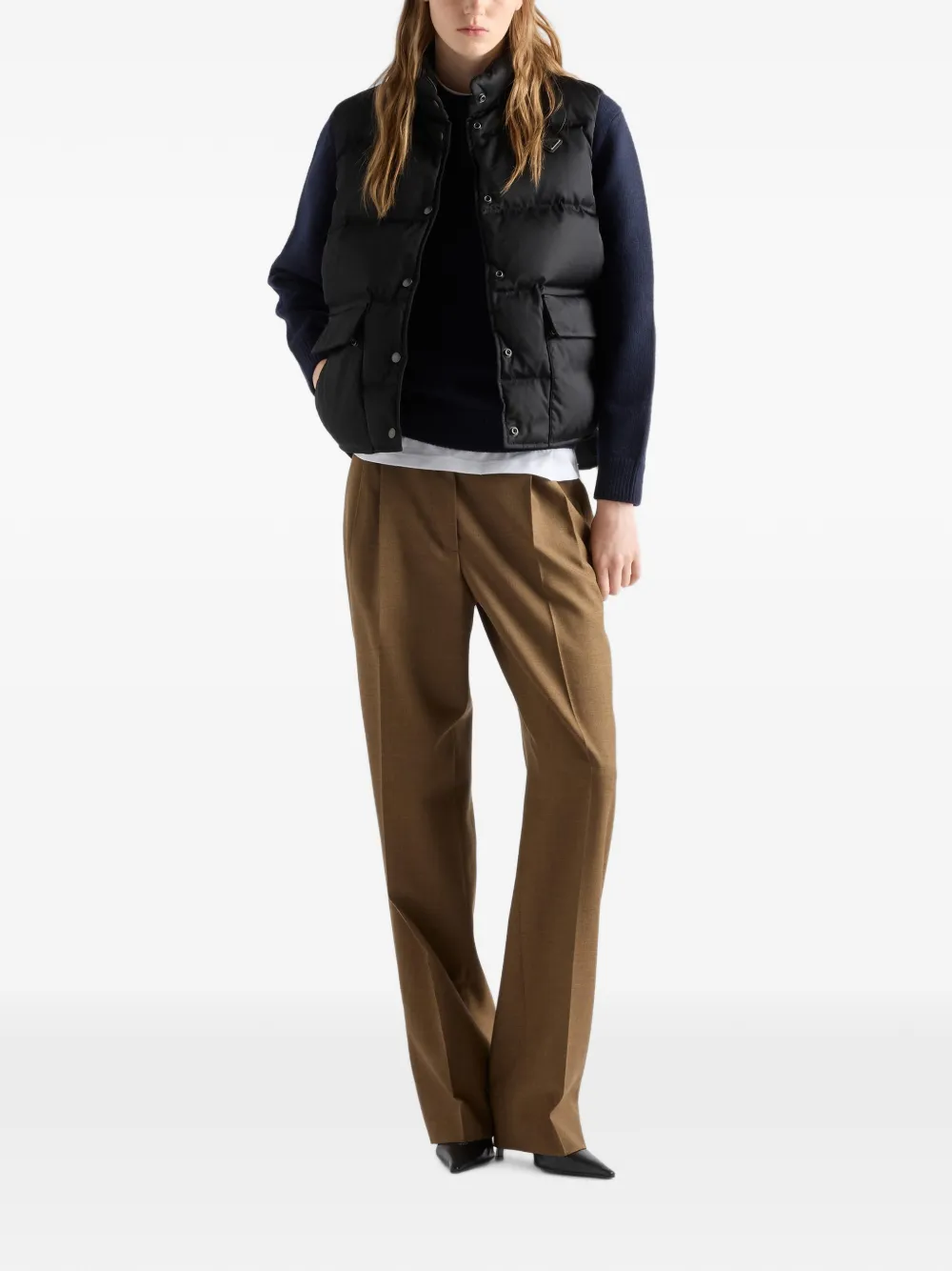 Prada Re-Nylon bodywarmer Zwart