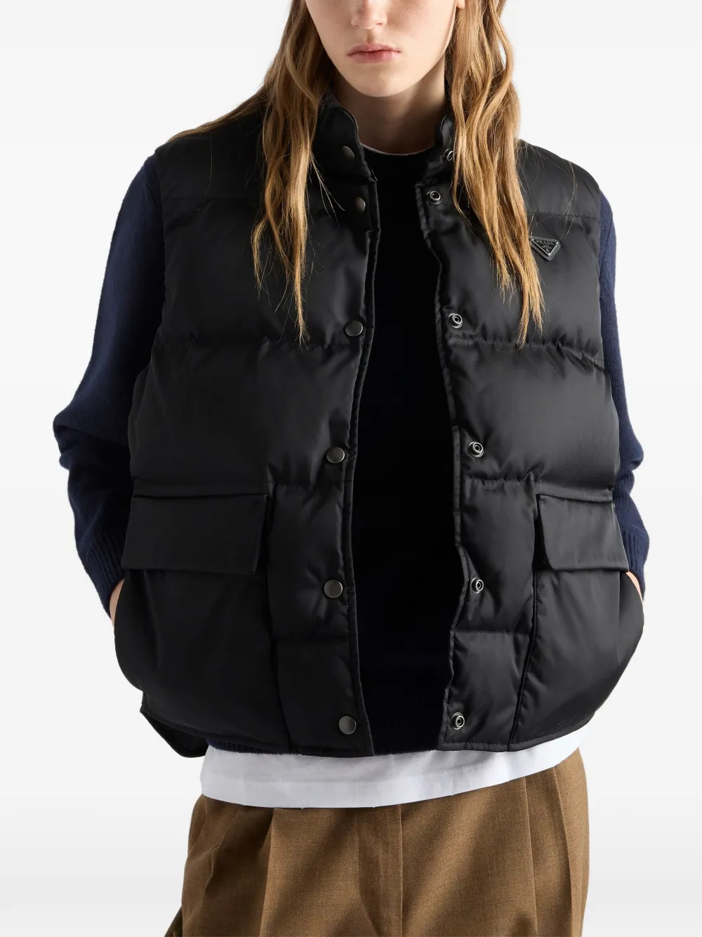 Prada Re-Nylon bodywarmer Zwart