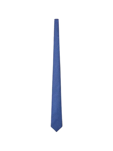 Kiton geometric-print silk tie