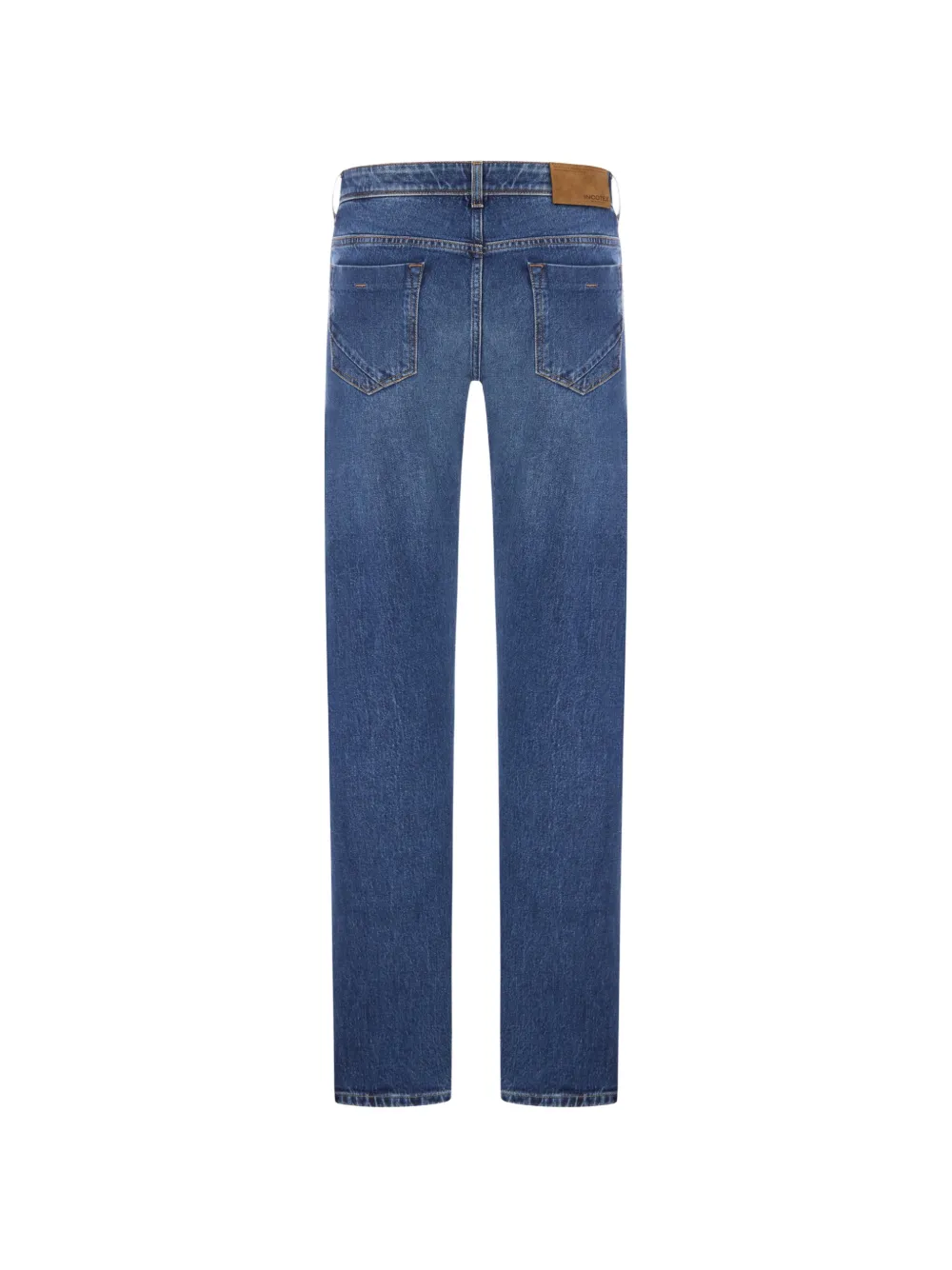 Incotex Straight jeans met wassing-effect Blauw