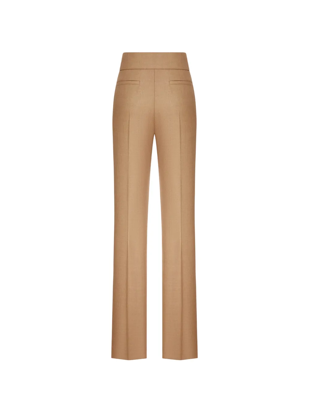 Valentino Garavani high-waisted pressed-crease trousers Beige