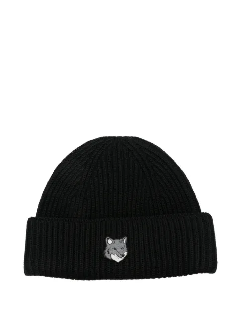 Maison Kitsuné ribbed-knit beanie hat
