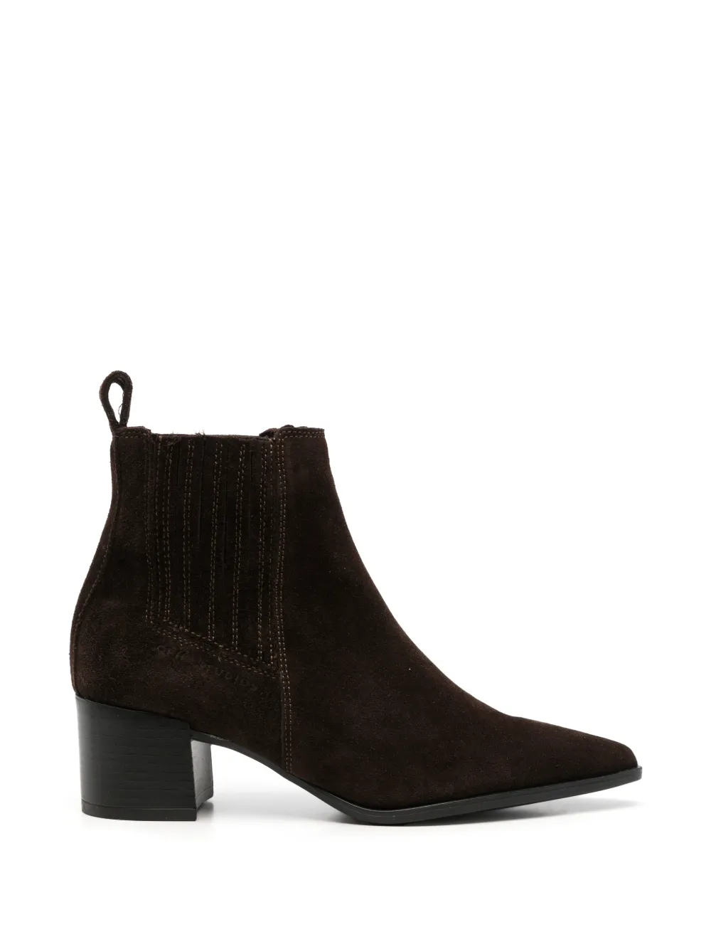 Copenhagen pointed-toe suede Chelsea boots - Marrone