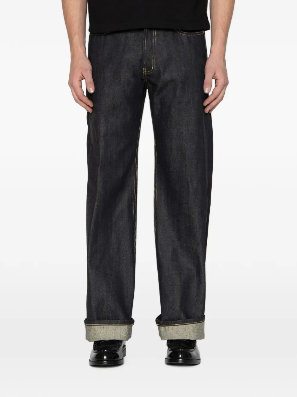 Naked and Famous Guardian II selvedge straight-leg jeans - Blu
