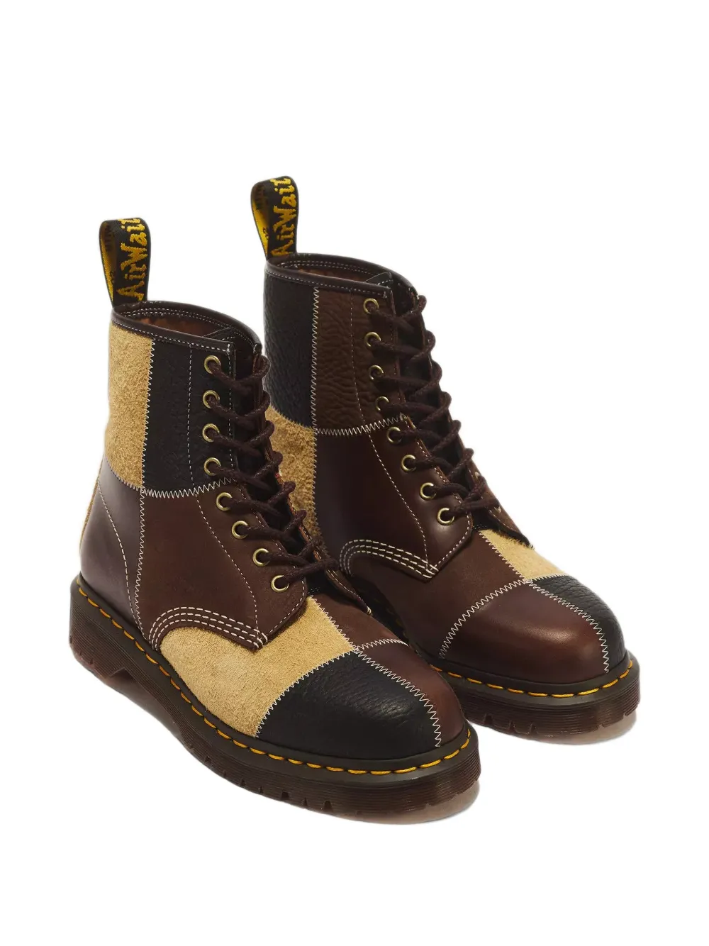 Dr. Martens 1460 Patchwork lace-up boots Bruin