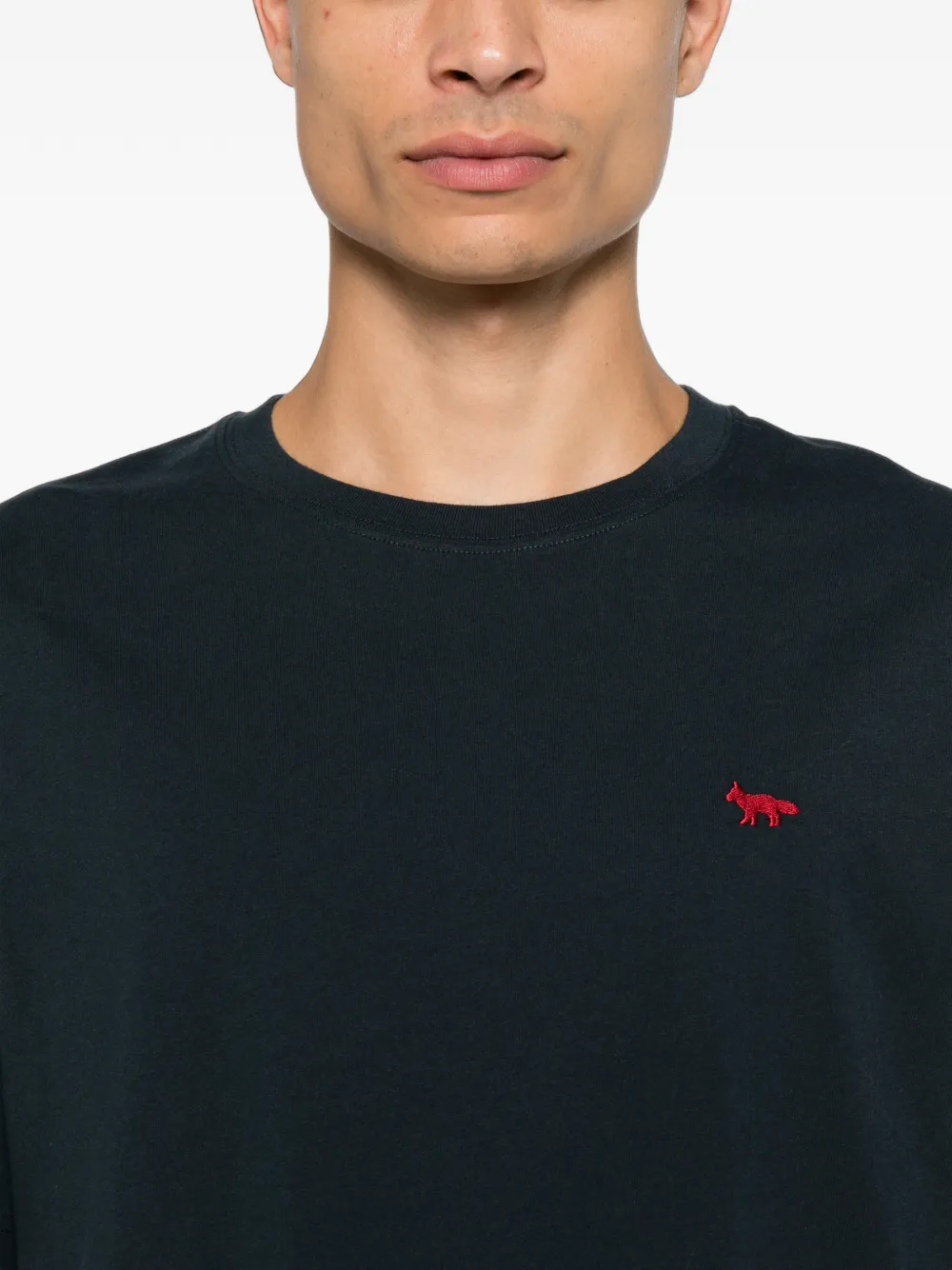 Maison Kitsuné Katoenen T-shirt Blauw