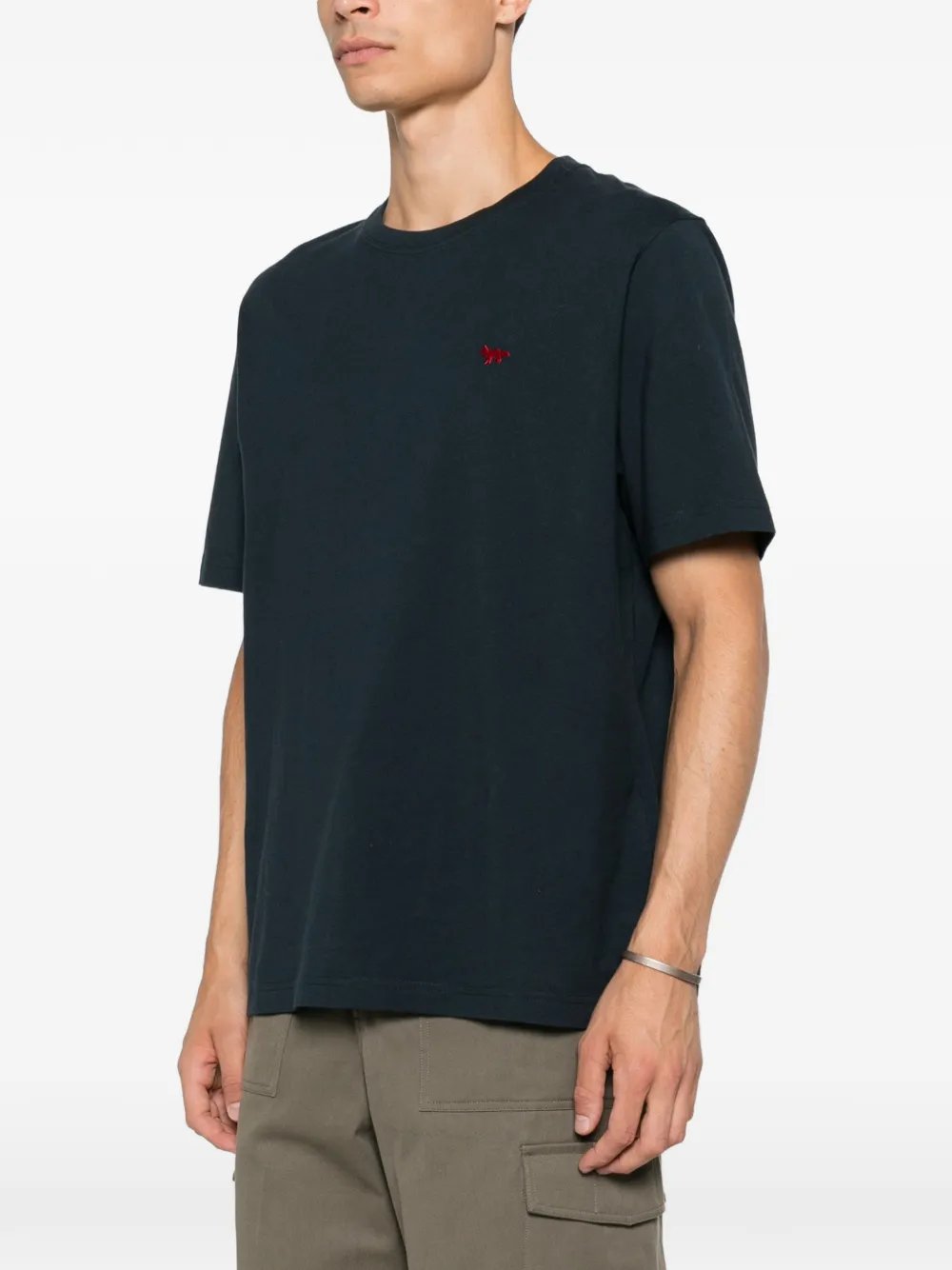 Maison Kitsuné Katoenen T-shirt Blauw