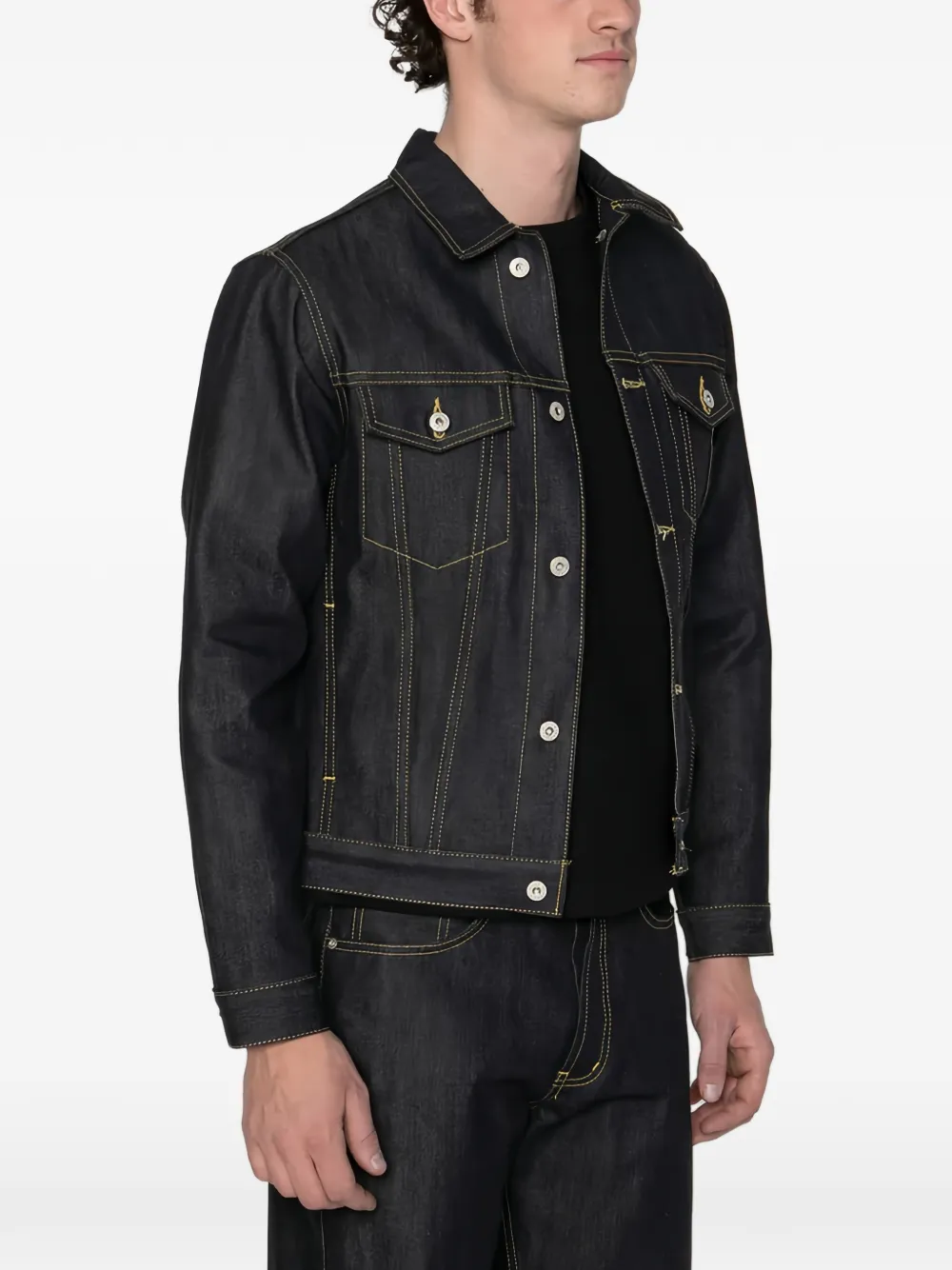 Naked and Famous Guardian II denim jack Blauw