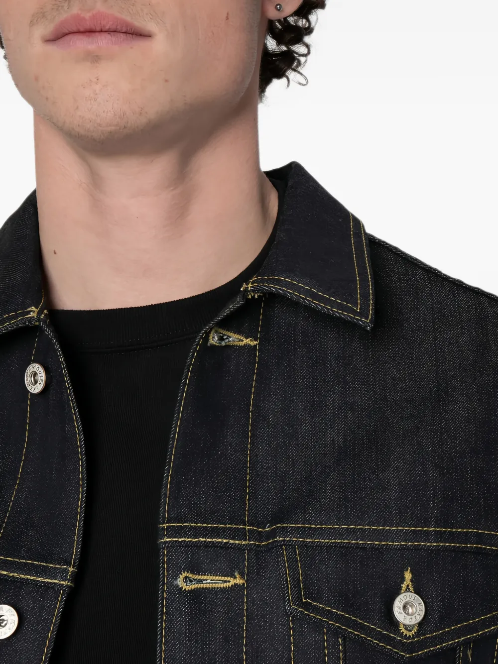 Naked and Famous Guardian II denim jack Blauw