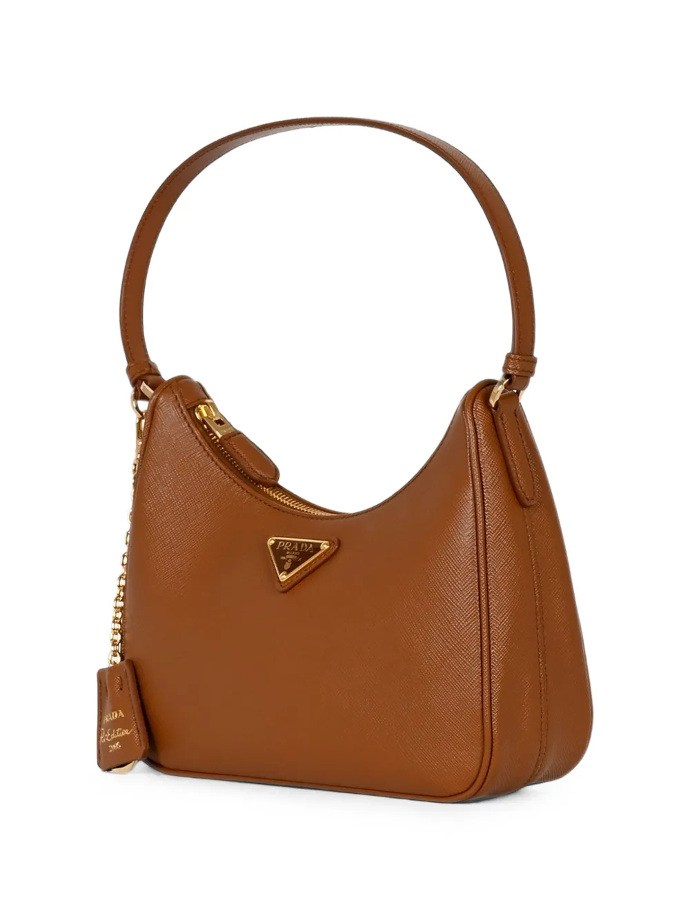 Prada Re-Edition 2005 Saffiano schoudertas Bruin