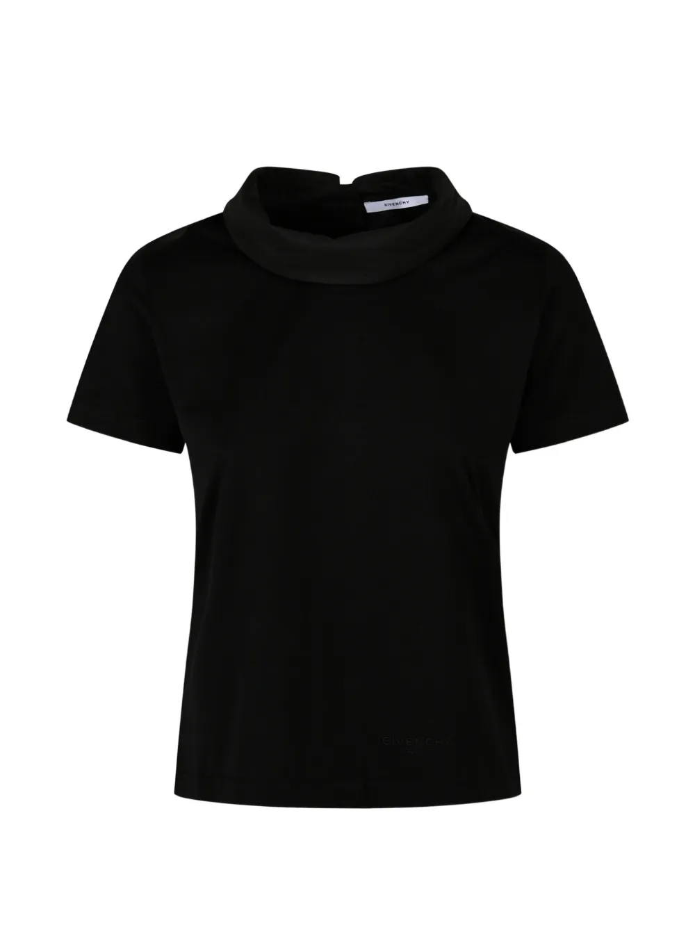 Givenchy cowl-neck logo-embroidered T-shirt - Nero