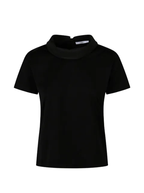 Givenchy cowl-neck logo-embroidered T-shirt