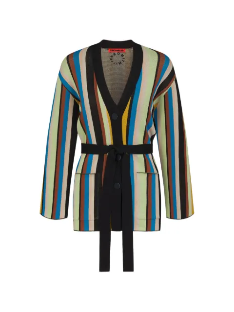 Simon Miller Max belted striped cardigan