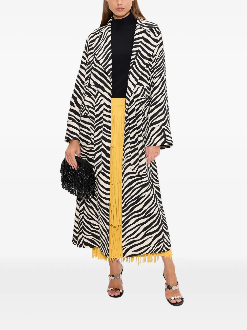 Simon Miller Djinn jas met zebraprint Wit