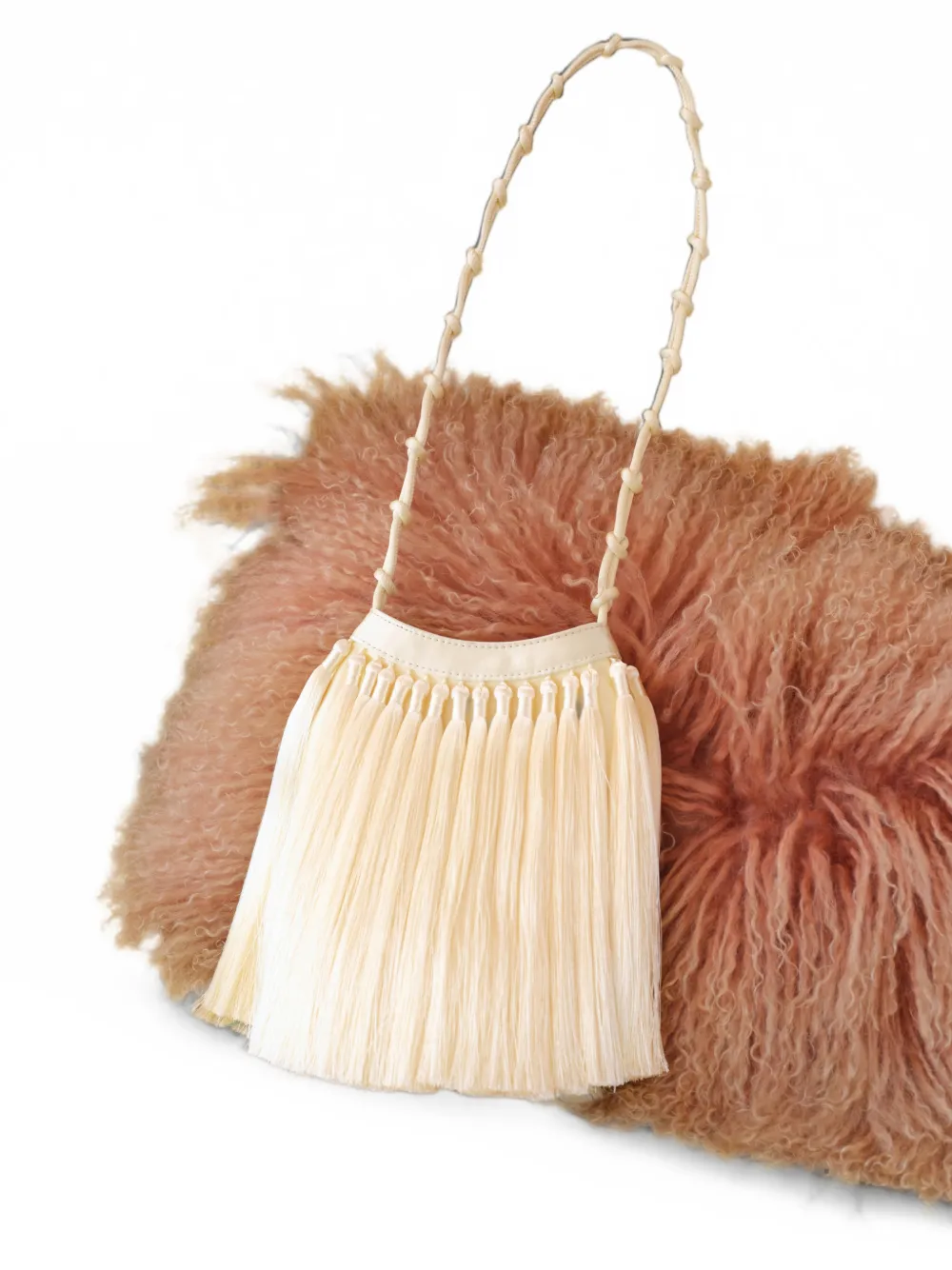 Simon Miller Knotty mini-tas met kwastje Geel