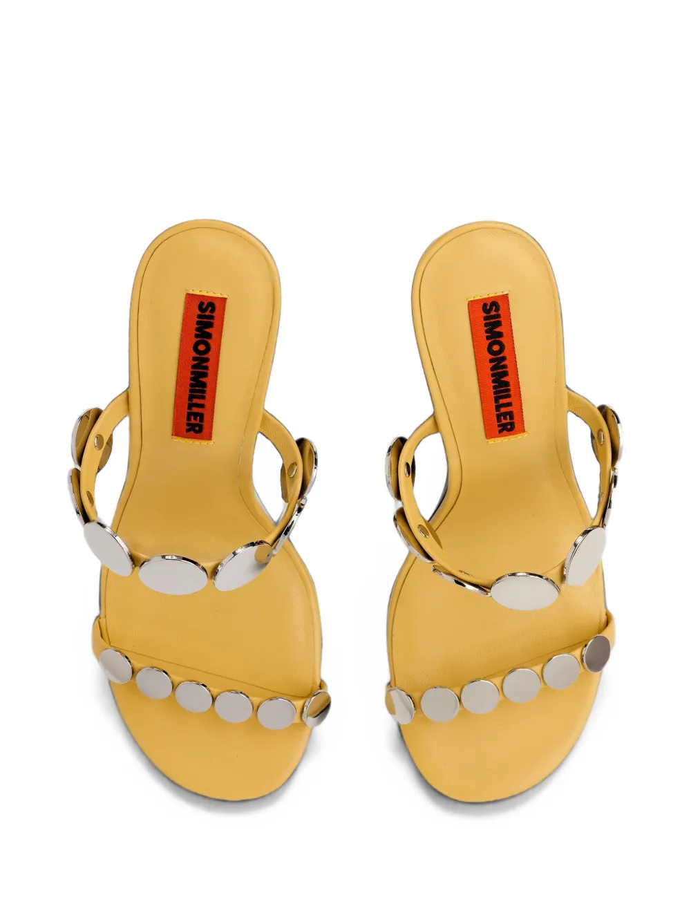 Simon Miller Disco coin-embellished wedge sandals Geel