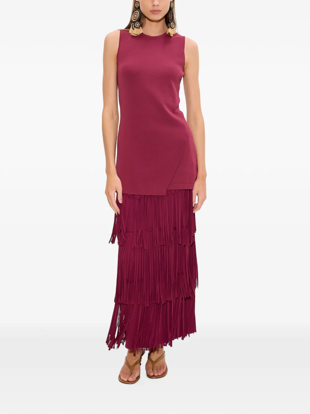 Simon Miller Dara gebreide top met wikkeldetail Rood