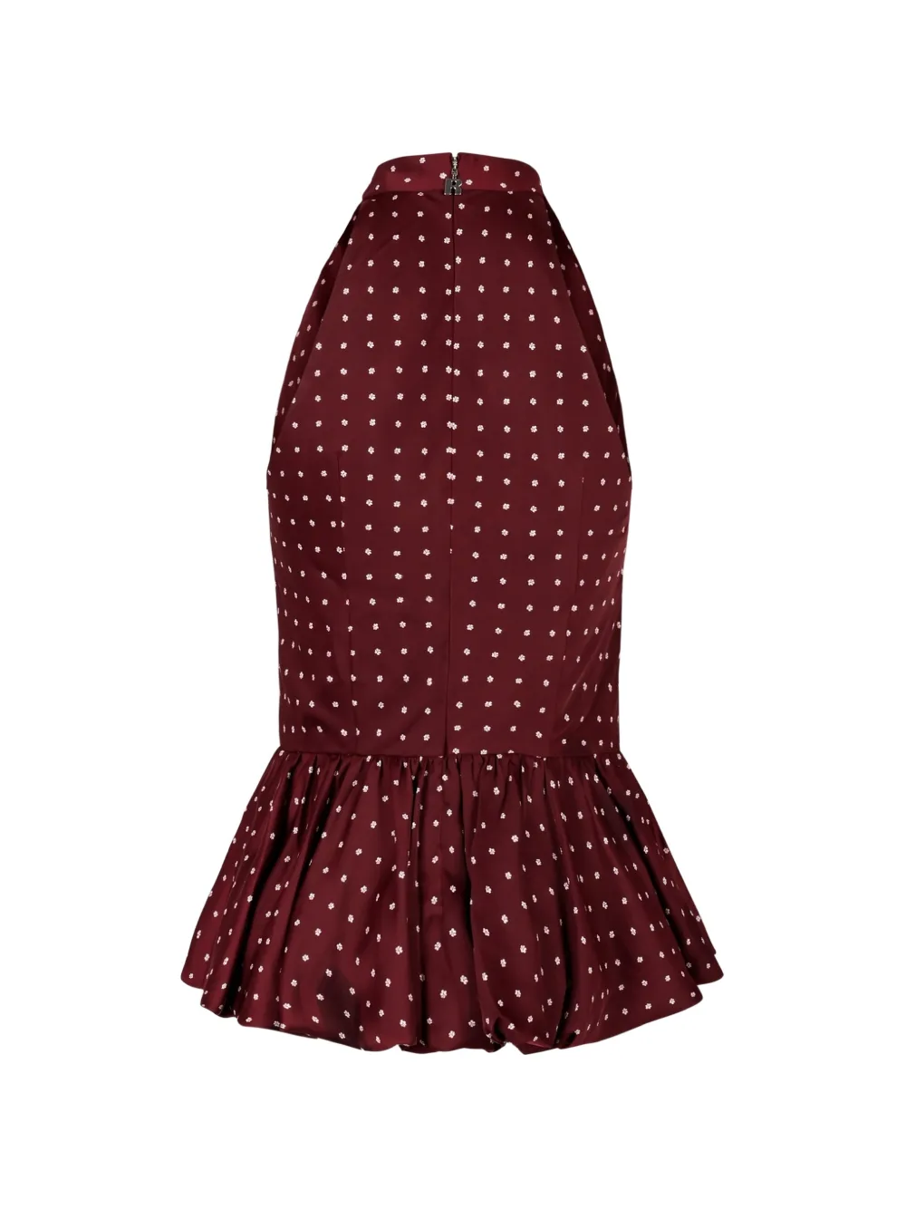 ROTATE BIRGER CHRISTENSEN Mini-jurk met bloemenprint en ruches Rood