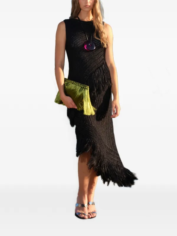 crochet midi dress black Simon Miller Beja | Maxi dress