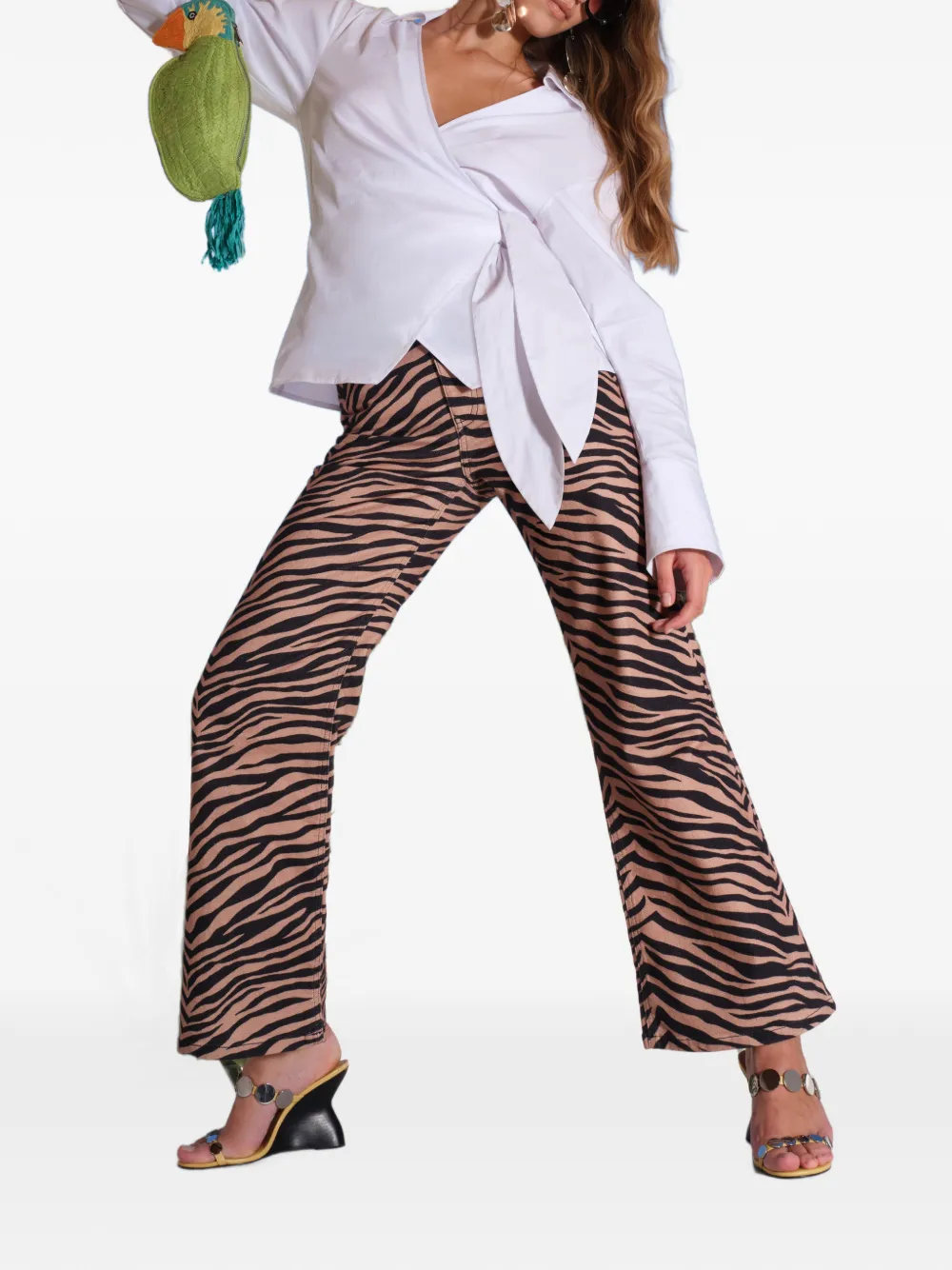 Simon Miller Rumie jeans met tijgerprint Bruin