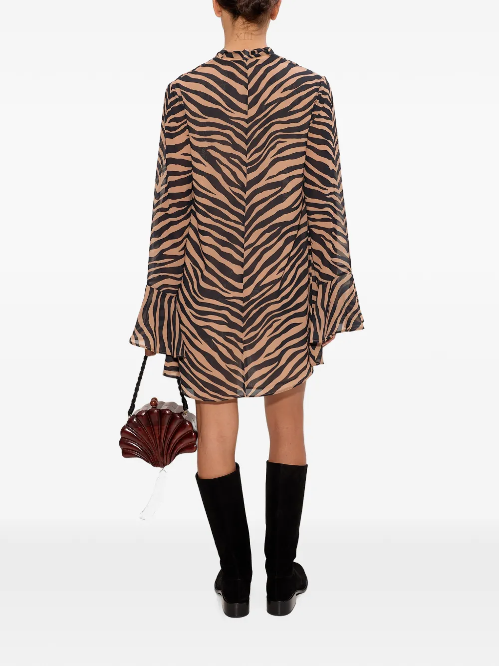 Simon Miller Marion mini-jurk met tijgerprint Bruin